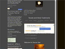 Tablet Screenshot of dermacaredayspa.com